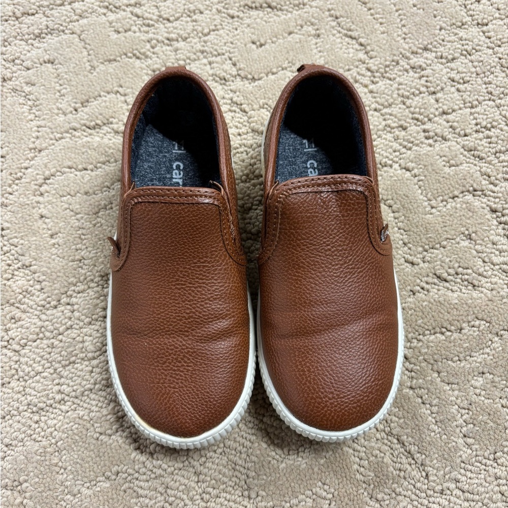 Toddler Boys Carter’s Brand Brown Slip On Sneakers Size 11